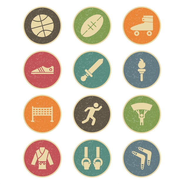 Icon set of sports and games for personal and commmercial use