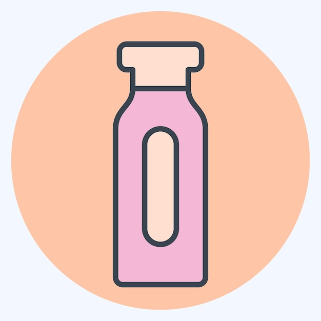 Icon Sport Bottle related to Skating symbol color mate style simple design illustration