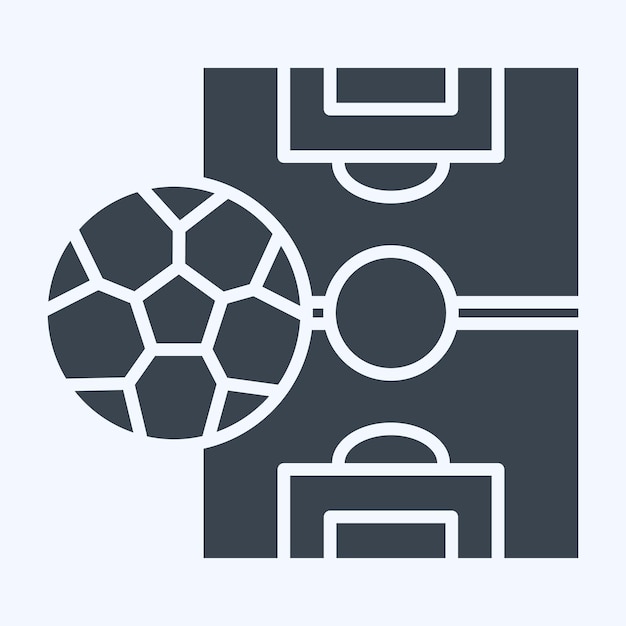 Vector icon sport field related to football symbol glyph style simple illustration