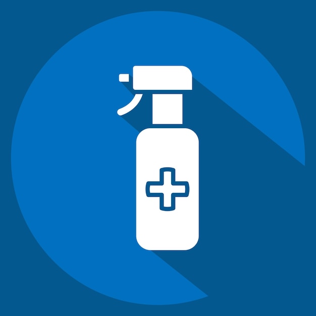 Vector icon spray related to cleaning symbol long shadow style simple design illustration