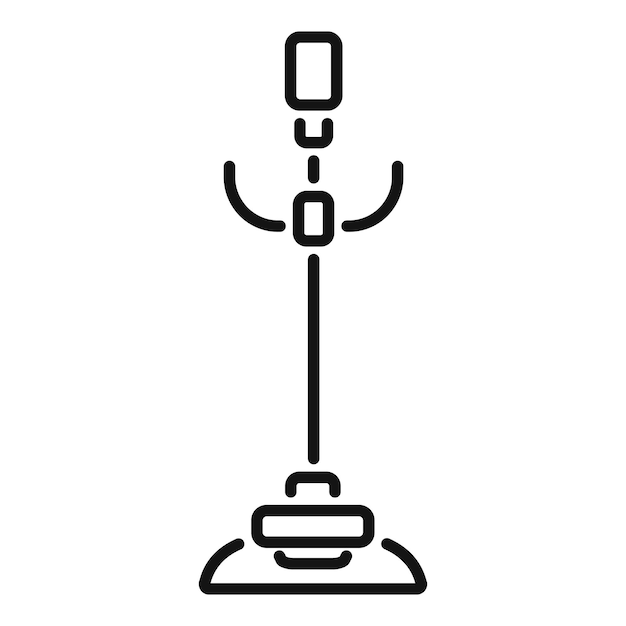 Vector icon of a standing microphone