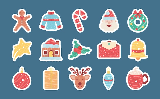 Icon stickers christmas