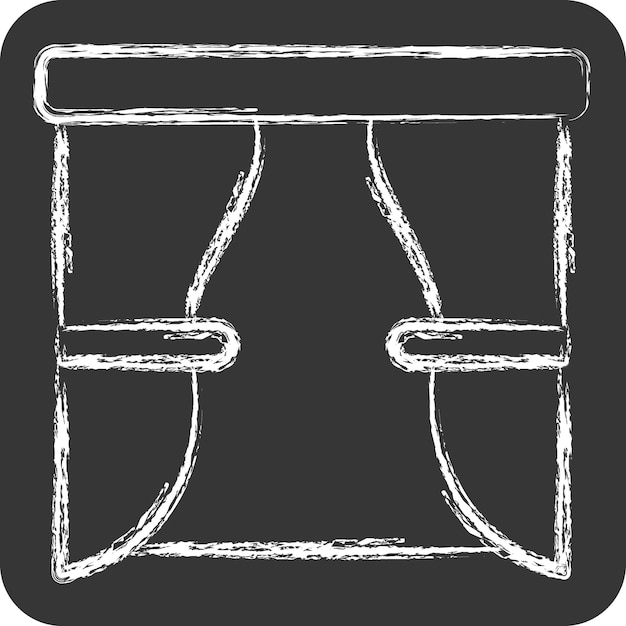 Icon Theatre Stage related to Entertainment symbol chalk Style simple design illustration