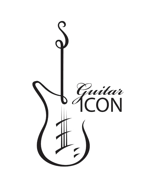 icon with electric guitar