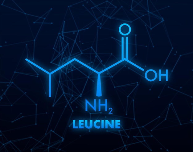 Icon with leucine formula Essential Amino Acid molecular formula