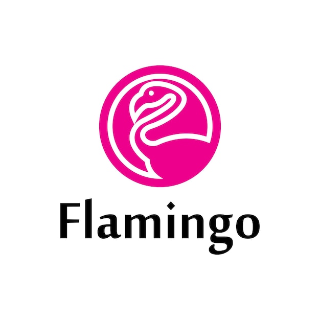 Iconic Flamingo logo designs concept vector Flamingo bird logo template