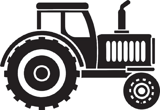 Iconography of Tractor Equipment for Construction and Landscaping Themes