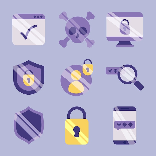 Icons cyber security