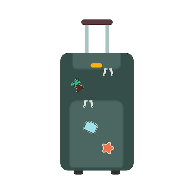 Icons luggage Flat style summer travel suitcase Suitcases and backpacks Vector illustration holiday