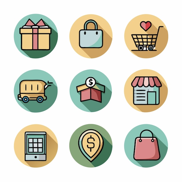 icons set ecommerce