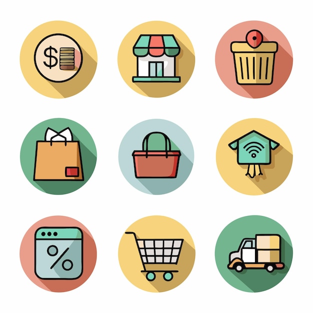 icons set ecommerce