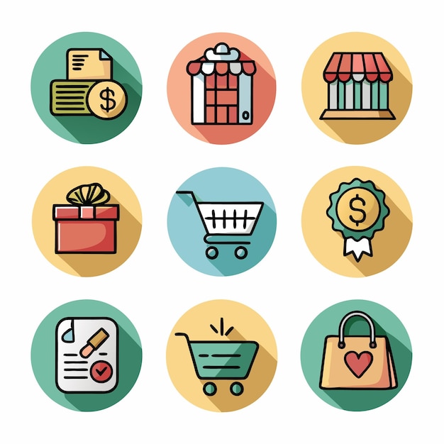 icons set ecommerce