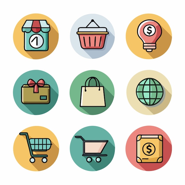 icons set ecommerce