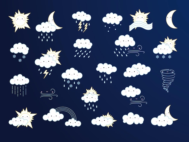 Icons with weather conditions