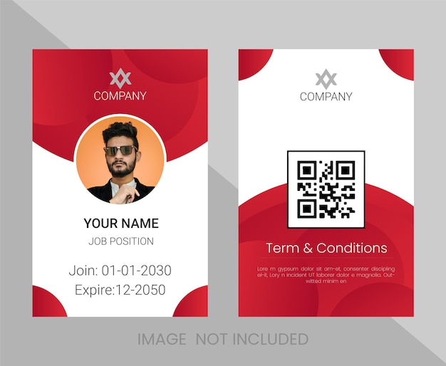 id badge card design business growth