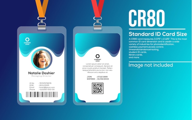 Id card design badge template is fully editable