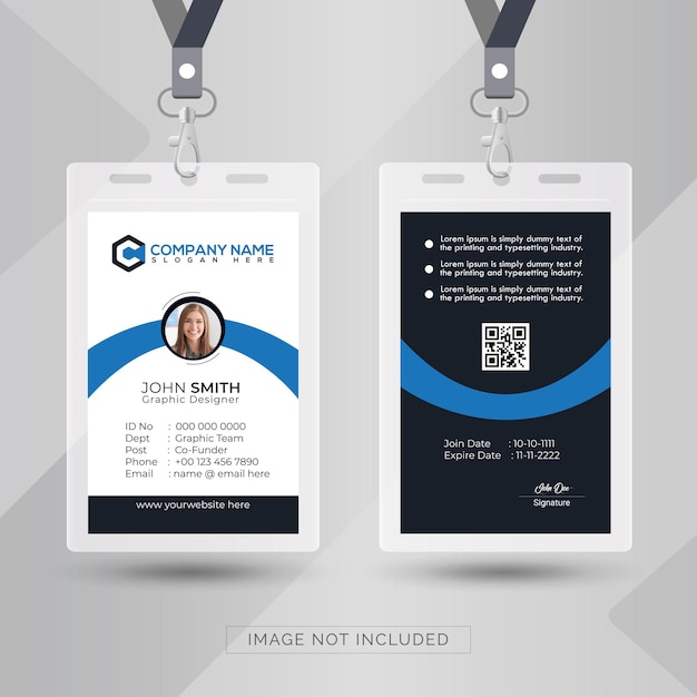 id card design _ Identity Card Design _ Company Id card _ employee id card _ abstract id card