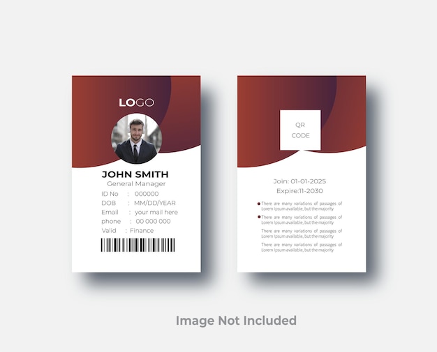 Vector id card design template