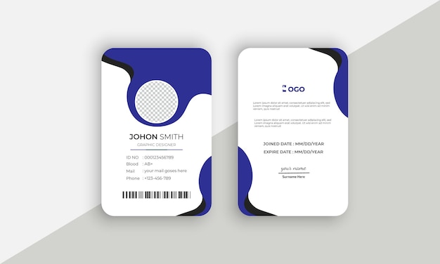 ID Card Template design Office Employee for your company