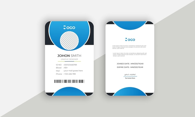 ID Card Template design Office Employee for your company