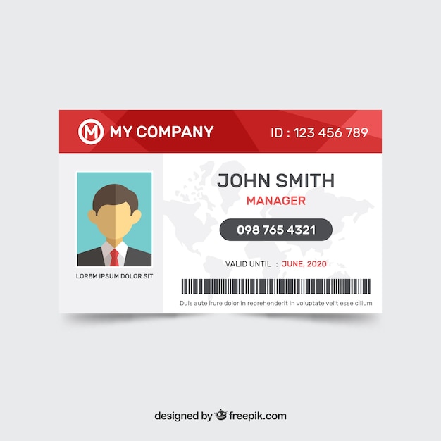 Id card template