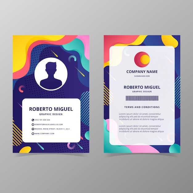 Id card template