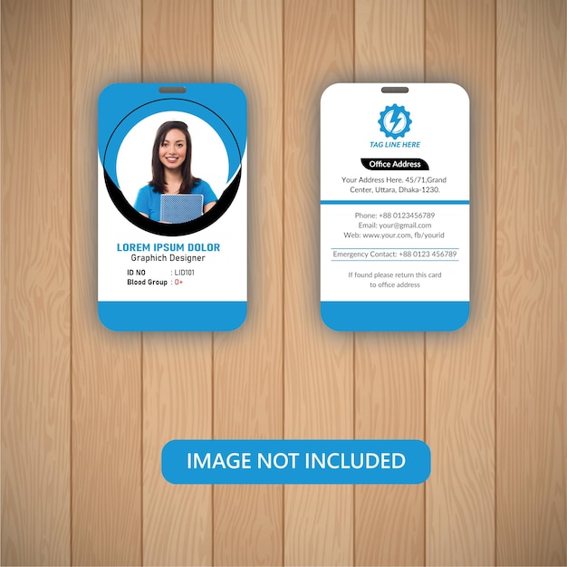 Vector id card template