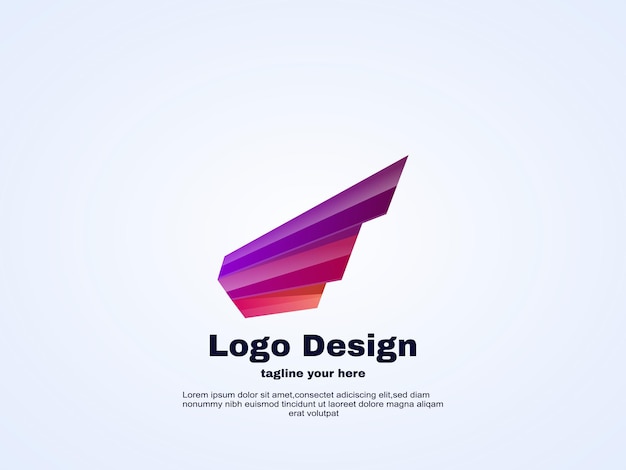 idea abstract airplane wing logo template illustrator