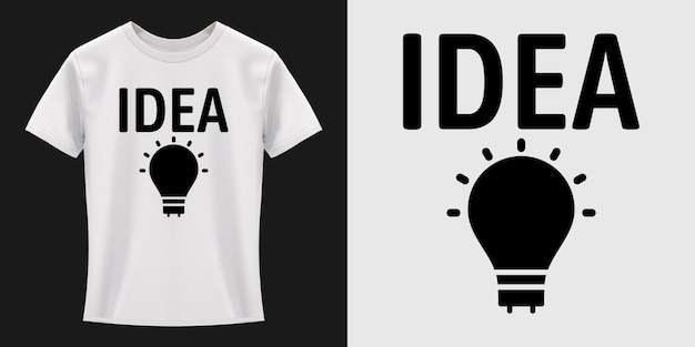 Idea Bulb Typography T-Shirt Design