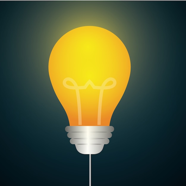 Idea concept with light bulb icon design