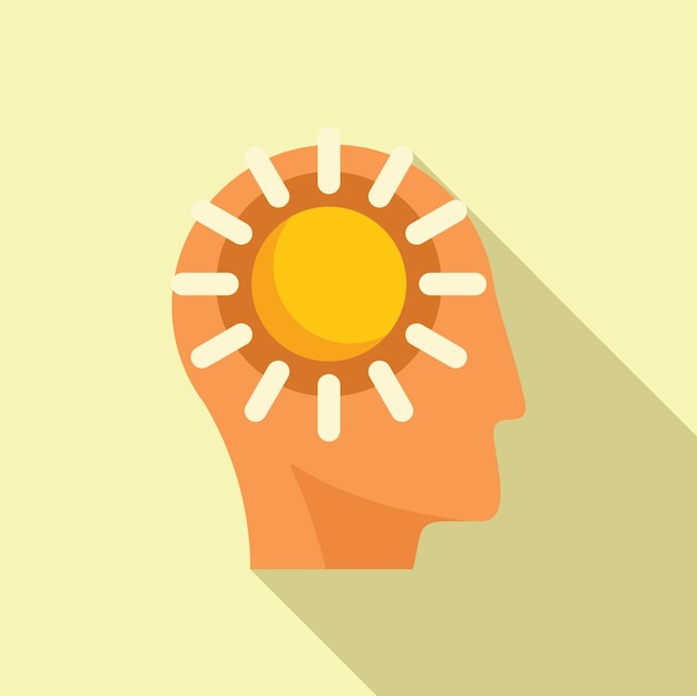 Idea concept with sunlight bulb in human head silhouette