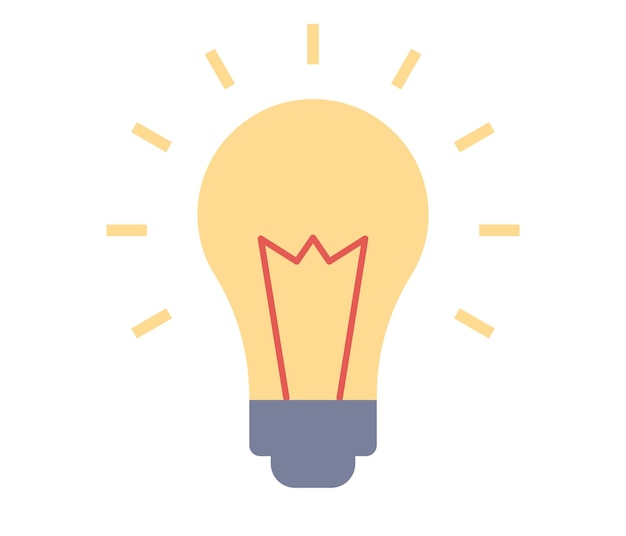 Idea icon. Light bulb full of creative ideas. Business concept. Vector flat illustration