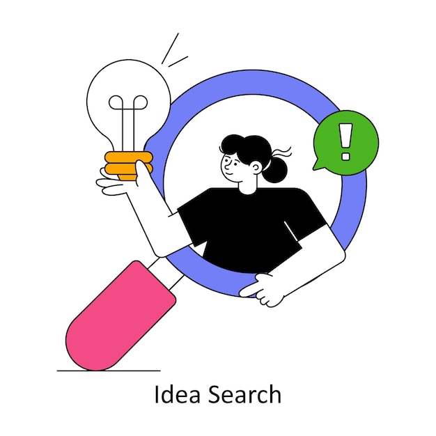 Idea Search Flat Style Design Vector illustration Stock illustration