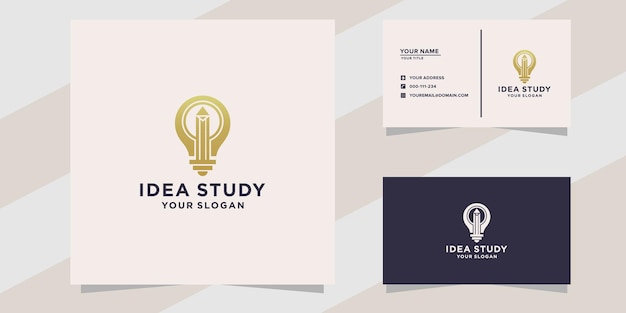 idea study logo and business card template