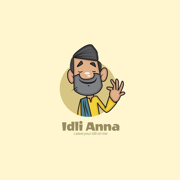 Idli anna vector logo design