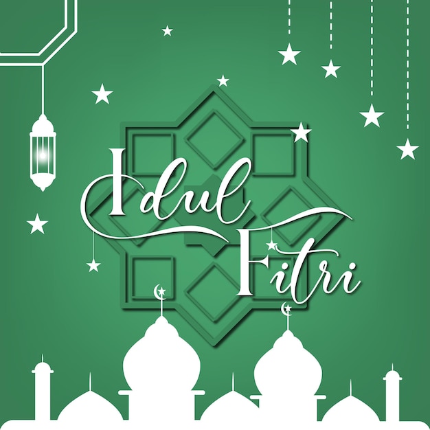 Idul Fitr Poster Green