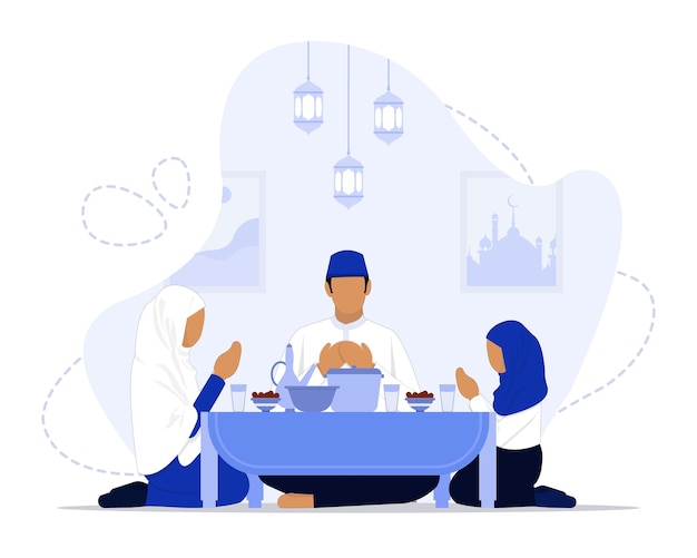 Iftar concept illustration