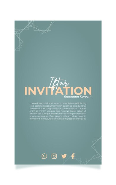 Vector iftar invitation design