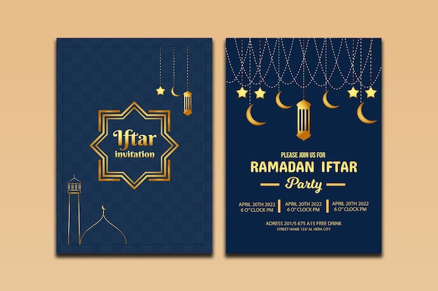 Vector iftar party card