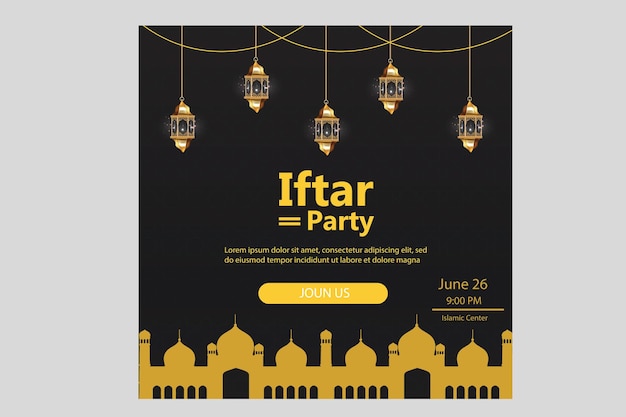 Iftar party social media post