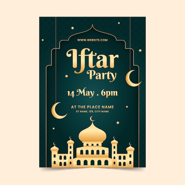 Iftar vertical poster template