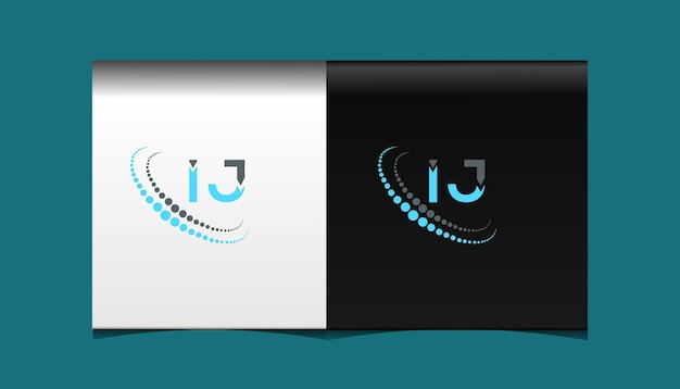 IJ initial modern logo design vector icon template