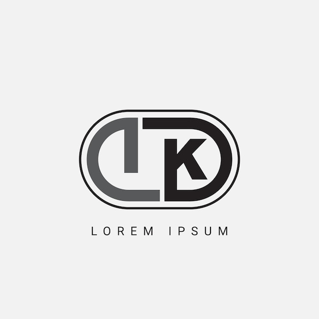 IK or KI Letter Initial Logo Design Vector Template