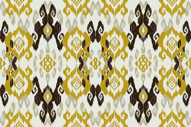 Ikat geometric folklore ornament Tribal ethnic vector texture Seamless striped pattern