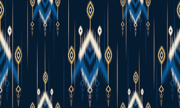 Ikat geometric folklore ornament with diamondsDesign forbackgroundcarpetwallpaperclothingwrappingBatik fabric Vector illustrationembroidery style