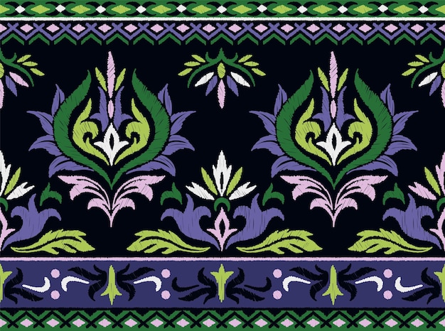 Ikat seamless pattern vector