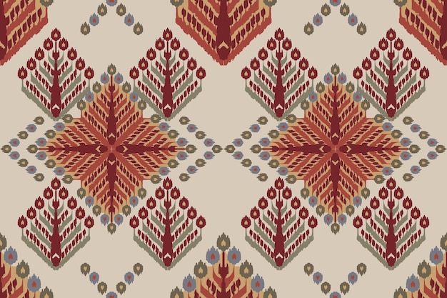 Ikat tribal Indian seamless pattern Ethnic Aztec fabric carpet mandala ornament native boho chevron