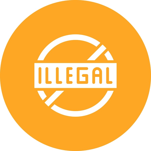 Illegal vector icon illustration of Immigration iconset