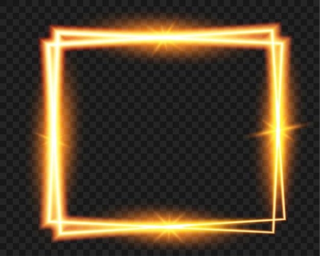 Vector illuminated geometric shape light horizontal frame signlight frame