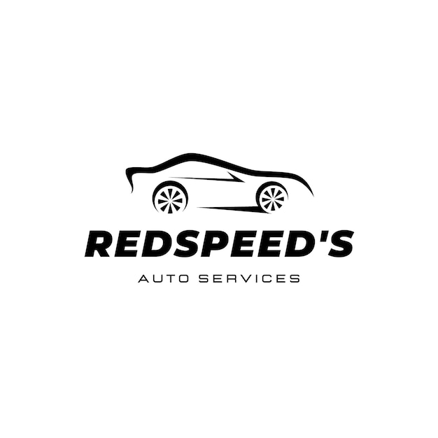 Illustrated Black Modern Car Services Logo Design